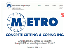 Tablet Screenshot of metrocutting.ca